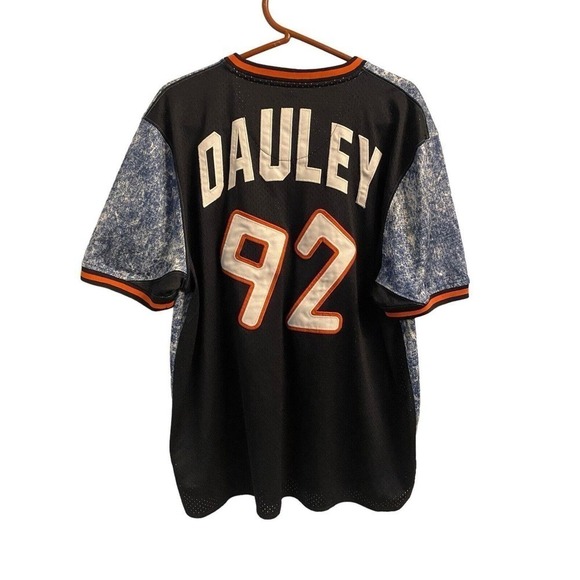 Vintage Lemar and Dauley 92 Blue, White and Orange V Neck Jersey Mens L - Picture 4 of 12